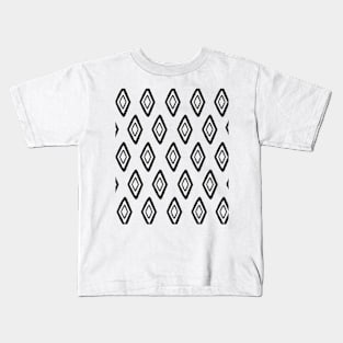 Mudcloth Pattern Minimalist  Abstract  Geometric Shapes Boho  Pattern Kids T-Shirt